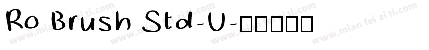 Ro Brush Std-U字体转换